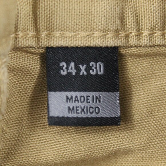 Carhartt B151 DKH Work Pants 34x30 Loose Fit Dark Khaki Utility Cotton Canvas - Picture 5 of 9